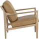 Gilmore Light Oak / Sahara Camel Leather Lounge Chair